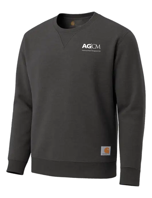 Carhartt Dark Grey Heather Midweight Crewneck Sweatshirt w/AG|CM Logo