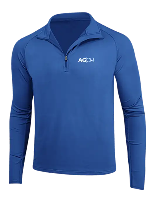 Dark Royal Sport Wick Stretch 1/4 Zip Pullover w/AG|CM Logo