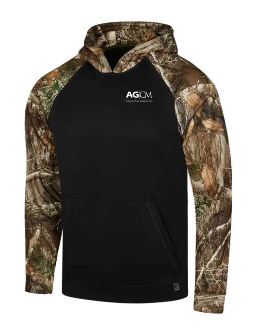 Russell Outdoors Black/Realtree Edge Camo Colorbock Performance Hoodie w/AG|CM Logo