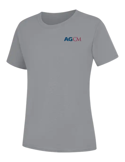 Womens Light Grey Heather Core Blend Tee w/AG|CM Logo