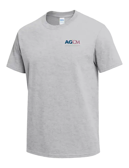 Light Grey Heather Heavyweight 6.1 oz T-Shirt w/AG|CM Logo
