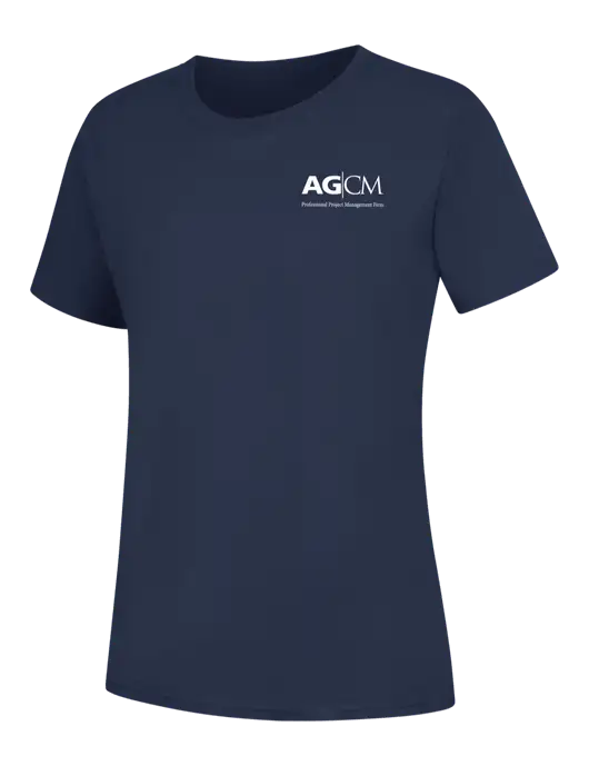 Womens Navy Core Blend Tee w/AG|CM Logo