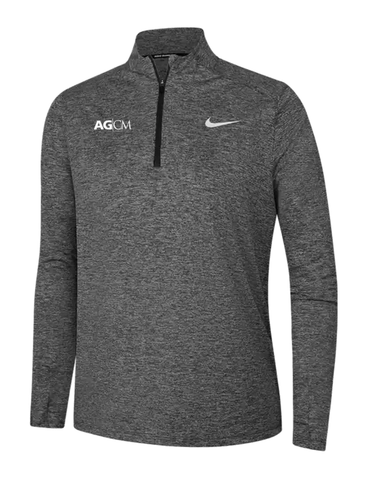 Nike Black Heather Womens Dri-FIT Element 1/2-Zip Pullover w/AG|CM Logo