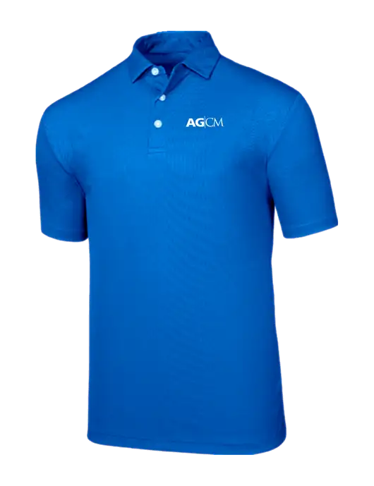 Callaway Birdseye Dark Carolina Blue Polo w/AG|CM Logo