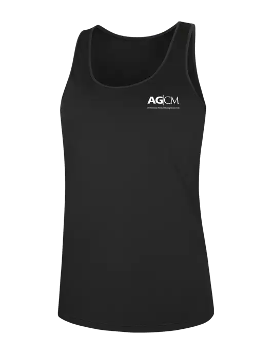 Womens Black PosiCharge Competitor Racerback Tank w/AG|CM Logo
