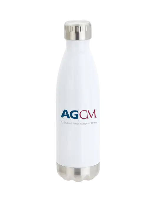City Go White 17 oz Insulated Bottle w/AG|CM Logo