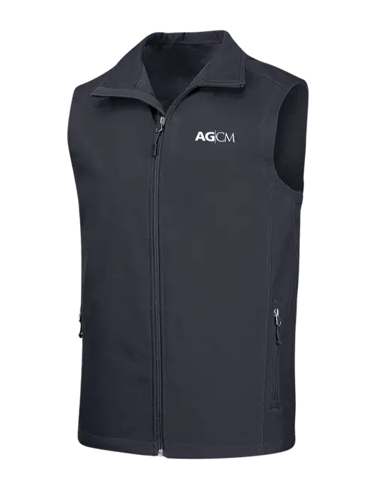 Dark Grey Core Soft Shell Vest w/AG|CM Logo