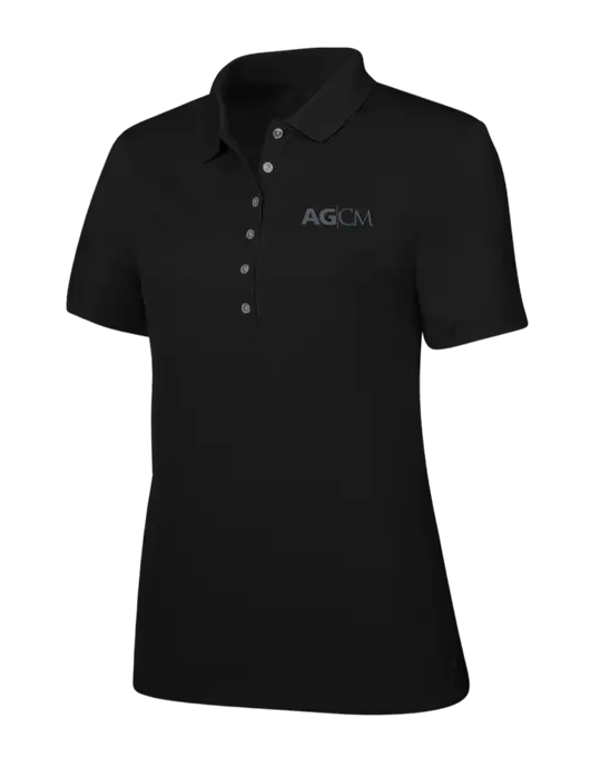 Callaway Womens Ottoman Black Polo w/AG|CM Logo