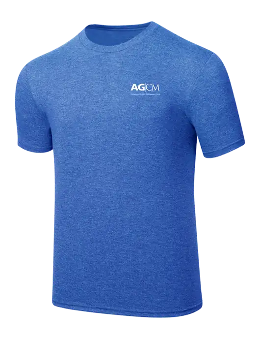 Simply Soft Royal Frost 4.5oz  Poly/Combed Ring Spun Cotton T-Shirt w/AG|CM Logo