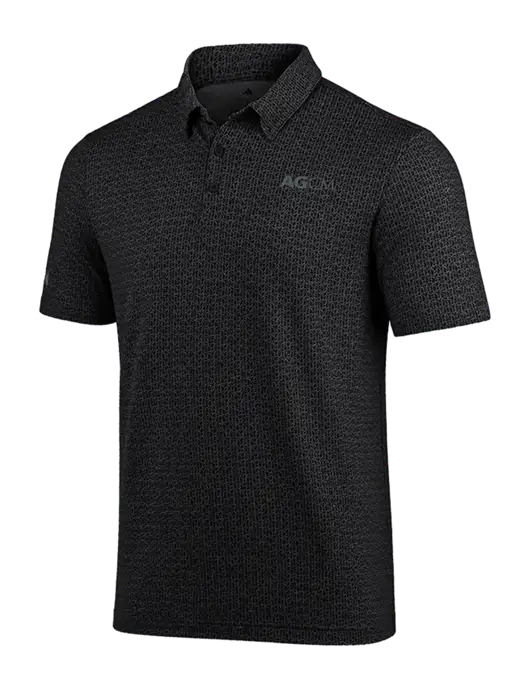 Adidas Black Printed Blend Polo w/AG|CM Logo