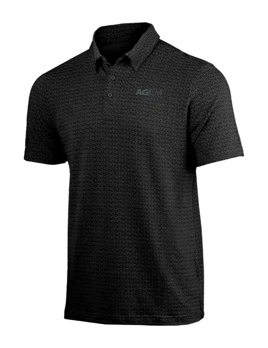 Adidas Black Printed Blend Polo w/AG|CM Logo