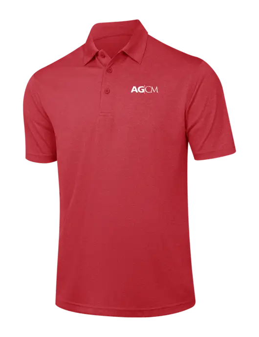 Red Heather Contender Polo w/AG|CM Logo