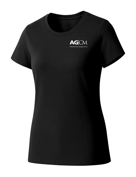 Womens Seriously Soft Black T-Shirt w/AG|CM Logo