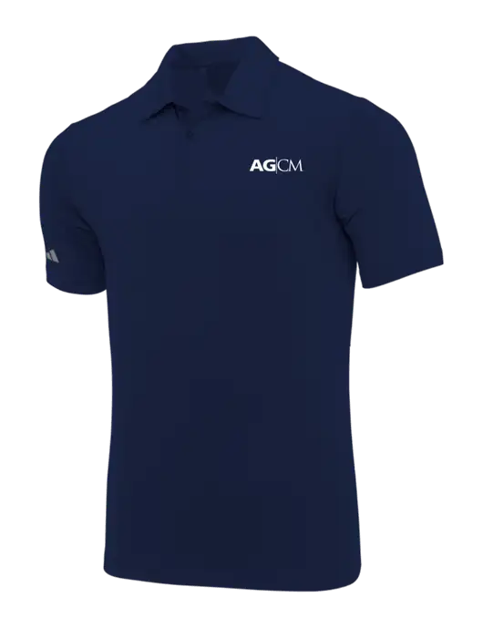 Adidas Navy Blue Ultimate Solid Polo w/AG|CM Logo
