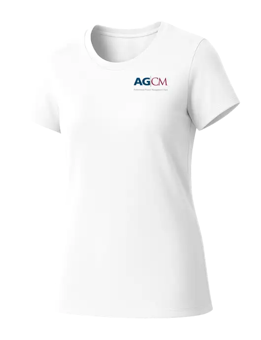 Womens Seriously Soft White T-Shirt w/AG|CM Logo