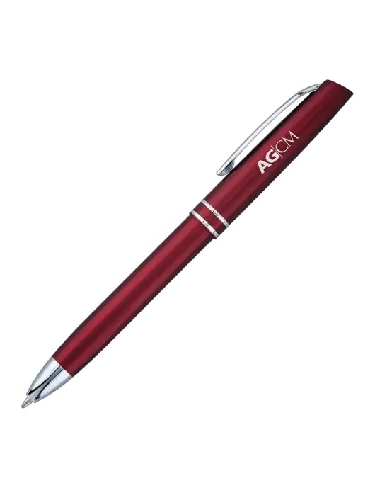 Maroon Anguilla Black Ink Pen w/AG|CM Logo