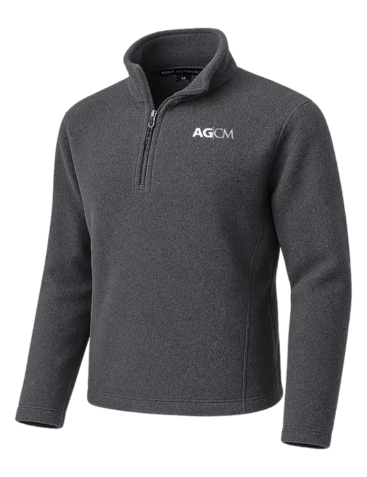 Dark Grey Fleece 1/4-Zip Pullover w/AG|CM Logo
