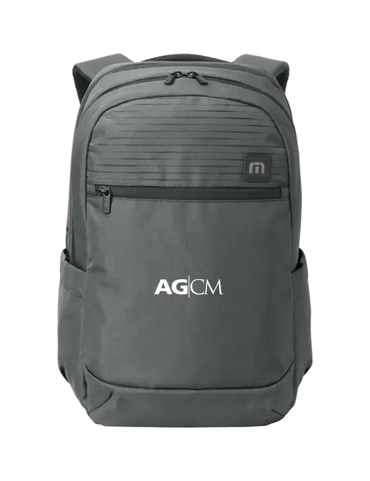 TravisMathew Dark Medium Grey Approach Backpack w/AG|CM Logo