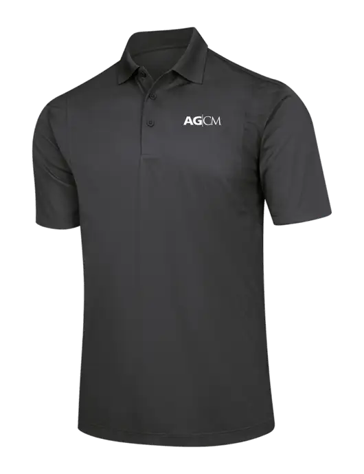 Dark Grey Micropique Sport-Wick Polo w/AG|CM Logo