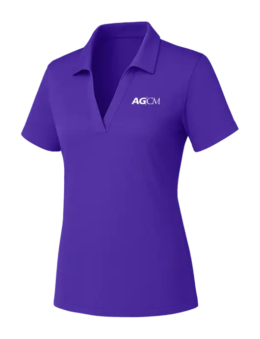 Womens Purple PosiCharge RacerMesh Polo w/AG|CM Logo