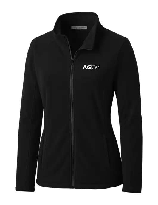 Black Womens Microfleece Jacket w/AG|CM Logo