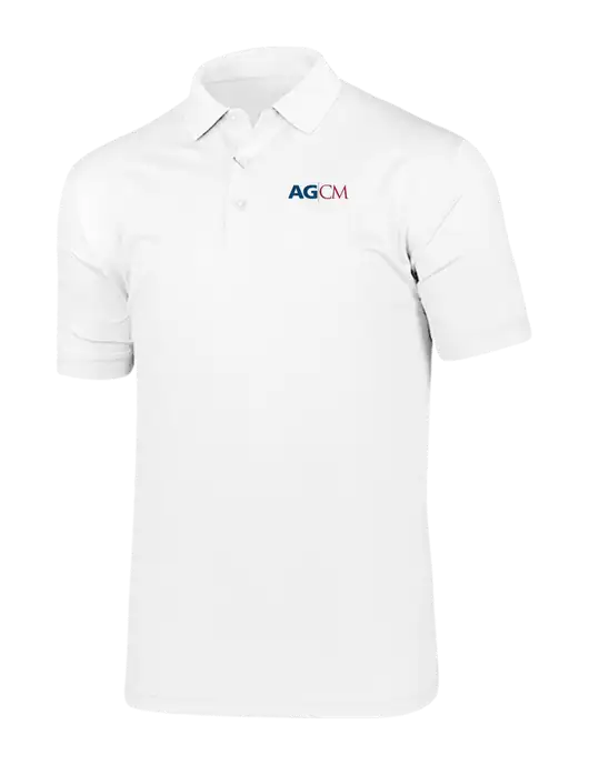 Callaway Vibrant Bright White Ventilated Polo w/AG|CM Logo
