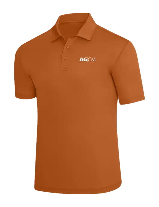 Burnt Orange Silk Touch Polo w/AG|CM Logo