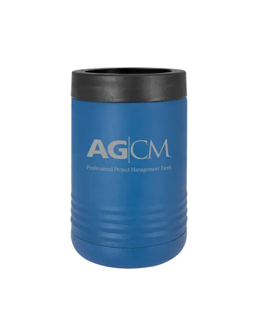 Polar Camel 12 oz Powder Coated Royal Blue Vacuum Insulated Beverage Holder w/AG|CM Logo