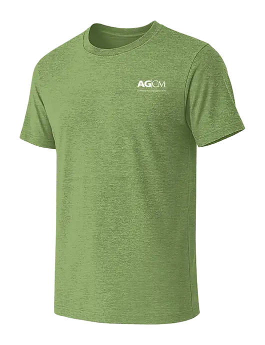 BELLA+CANVAS Heather Light Green CVC Short Sleeve Tee w/AG|CM Logo
