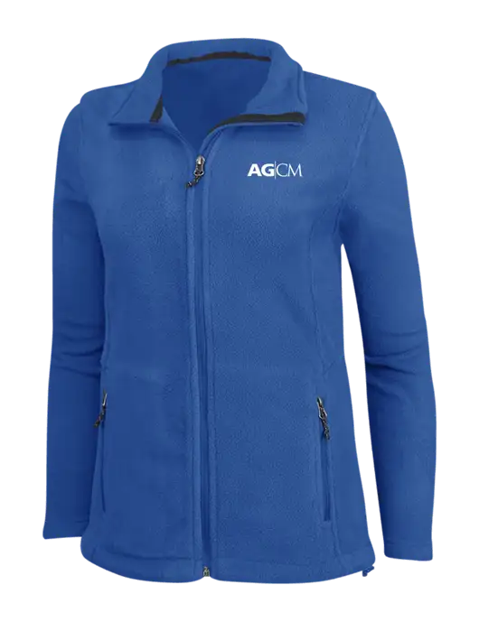 Womens Dark Royal Fleece Jacket w/AG|CM Logo
