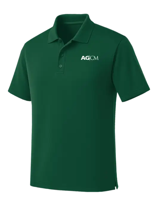 Dark Green Dry Zone UV Micro Mesh Polo w/AG|CM Logo