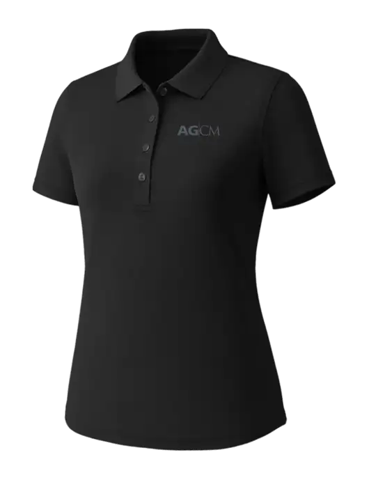 Callaway Womens Core Black Performance Polo w/AG|CM Logo