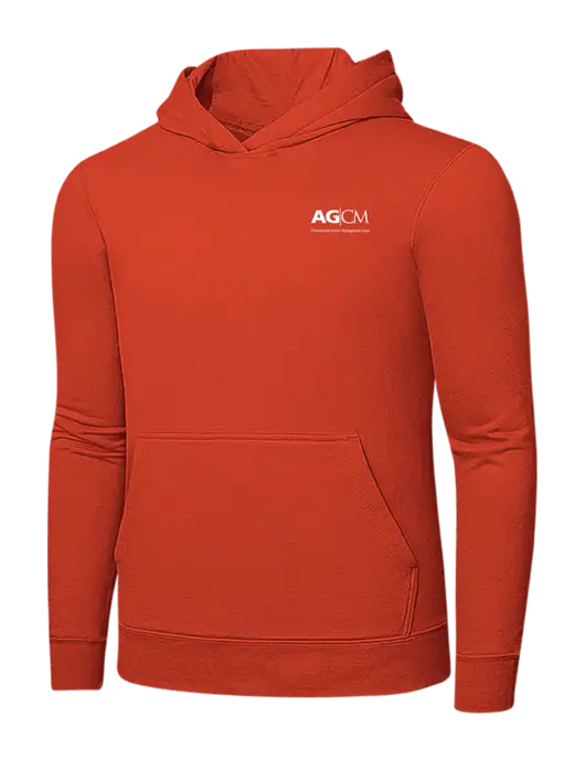 Orange 7.8 oz Ring Spun Hooded Sweatshirt w/AG|CM Logo