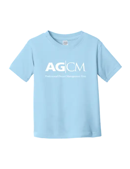 Rabbit Skins Light Blue Toddler Fine Jersey Tee w/AG|CM Logo