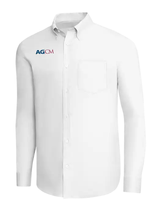 Brooks Brothers White Wrinkle-Free Stretch Pinpoint Shirt w/AG|CM Logo