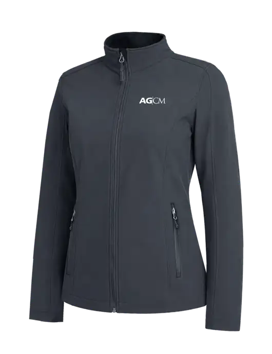 Charcoal Grey Womens Core Soft Shell Jacket w/AG|CM Logo