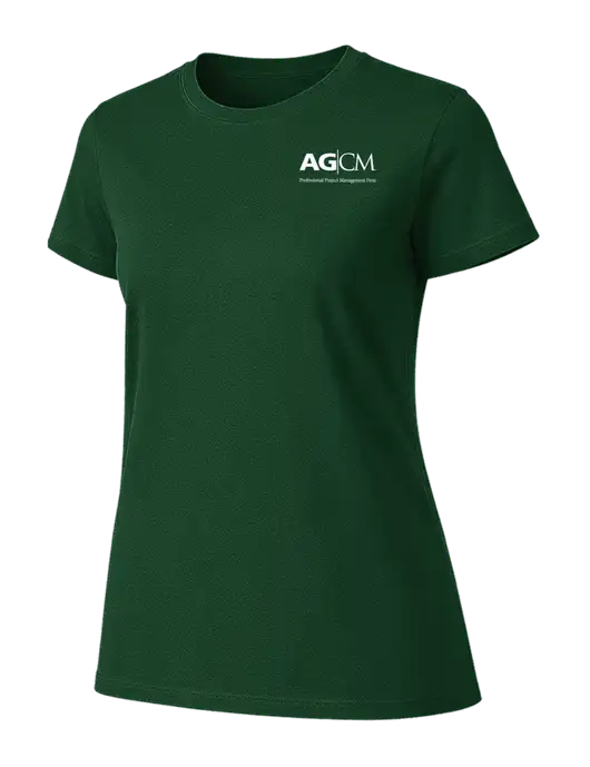 Womens Ring Spun Forest Green 4.5 oz T-Shirt w/AG|CM Logo