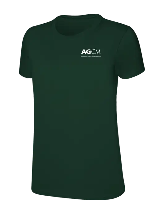 Womens Ring Spun Forest Green 4.5 oz T-Shirt w/AG|CM Logo