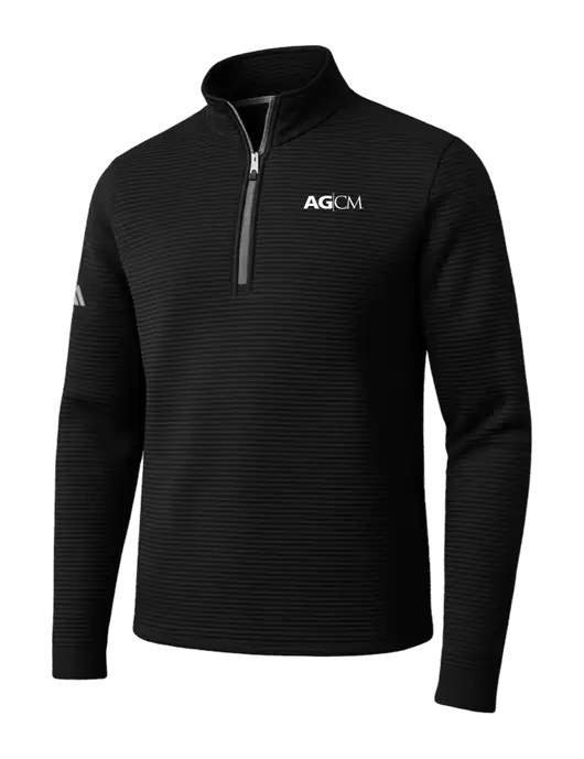 Adidas Black Spacer Quarter-Zip Pullover w/AG|CM Logo