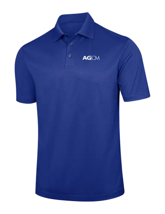 Dark Royal Blue Performance Fine Jacquard Polo w/AG|CM Logo
