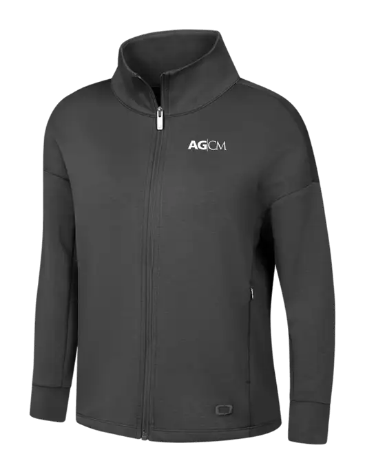 OGIO Womens Dark Grey Transcend Full-Zip w/AG|CM Logo