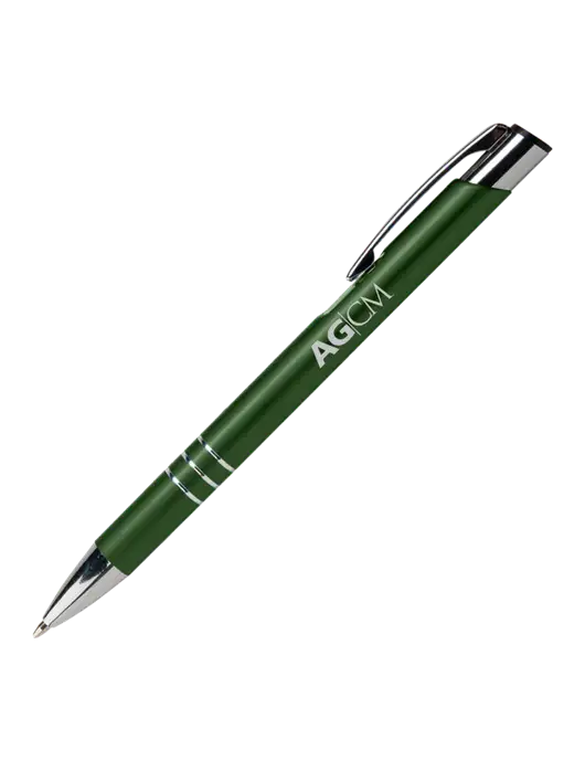 Laurent Green Pen - Black Ink w/AG|CM Logo