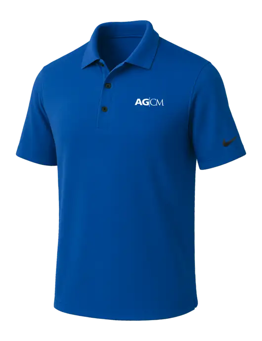 NIKE Dark Royal Dri-Fit Micro Pique Polo w/AG|CM Logo