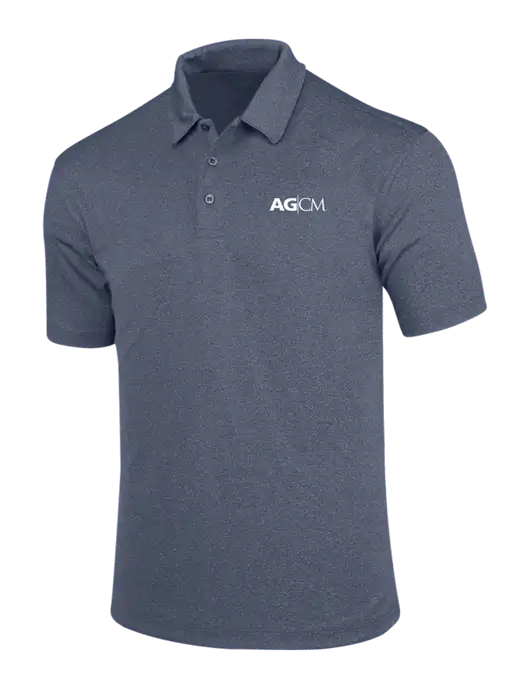 True Navy Trace Heather Polo w/AG|CM Logo