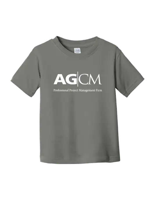 Rabbit Skins Charcoal Toddler Fine Jersey Tee w/AG|CM Logo