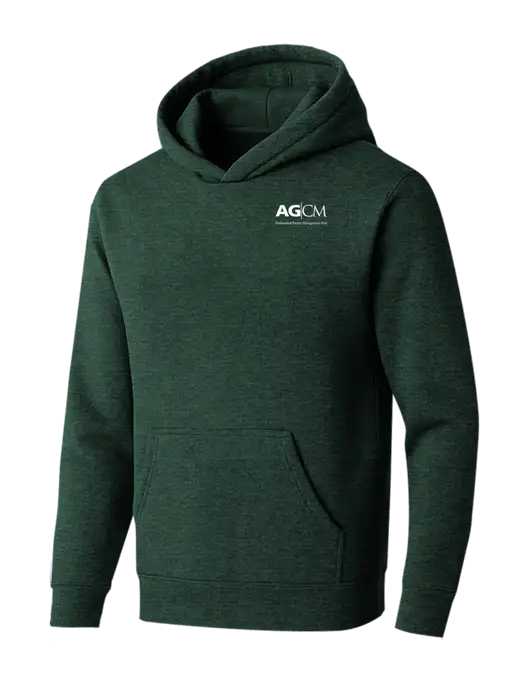 BELLA+CANVAS Heather Forest Sponge Fleece Pullover Hoodie w/AG|CM Logo