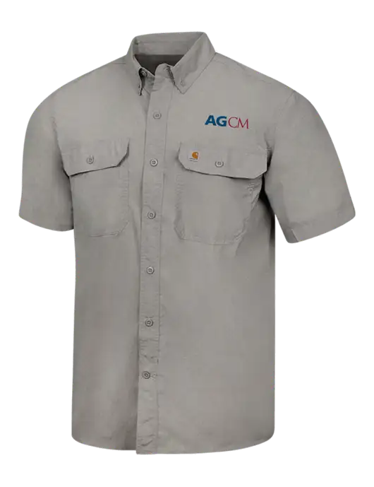 Carhartt Force Light Grey Solid Short Sleeve Shirt w/AG|CM Logo