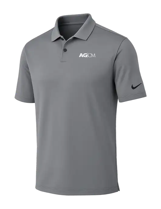 Nike Medium Grey Dri-FIT Vapor Polo w/AG|CM Logo
