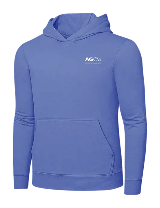 Carolina Blue 7.8 oz Ring Spun Hooded Sweatshirt w/AG|CM Logo