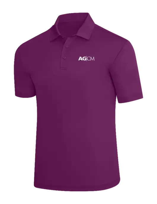 Light Plum Silk Touch Polo w/AG|CM Logo